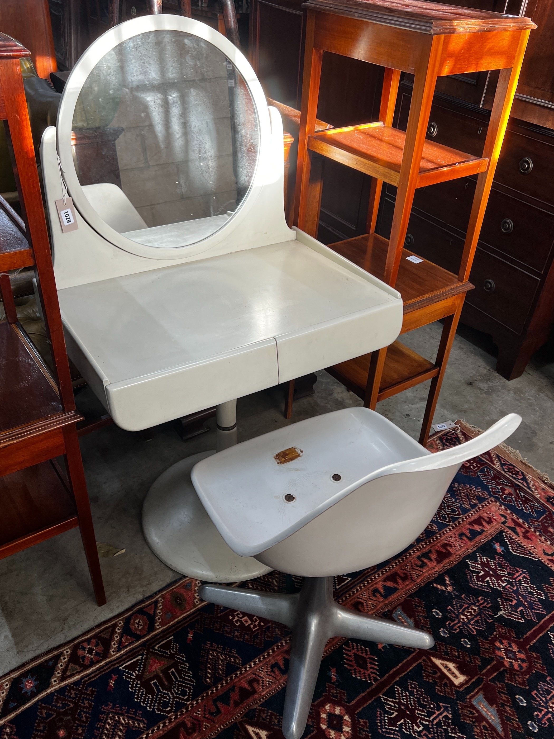 An Arkana dressing table, width 70cm, depth 46cm, height 118cm together with a chair